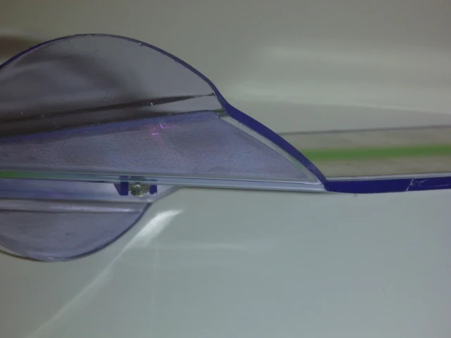 OBD Spinning Flasher  20cm (8") Holographic Plain UV Blue - Image 3